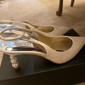 Badgley Mischka Pearl Heel Slingbacks